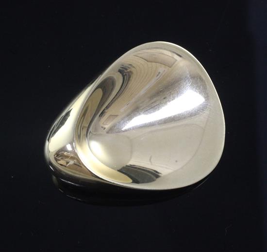 A Georg Jensen 18ct gold brooch designed by Nanna & Jorgen Ditzel, no. 1328, 52mm.